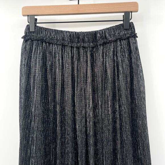 Isabel Marant Etoile‎ Beatrice Midi Skirt Gunmetal Grey Silver Black Metallic Sm - Picture 5 of 16